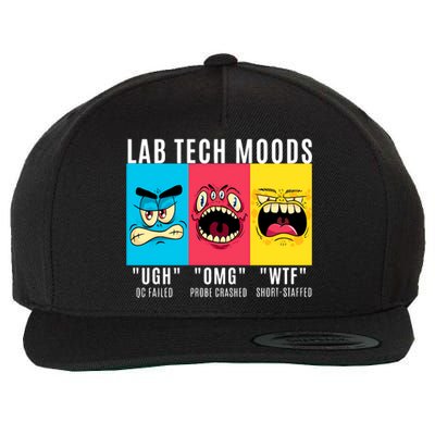 Funny Lab Tech Mood Lab Scientist Lab Week Medical Lab Science Wool Snapback Cap