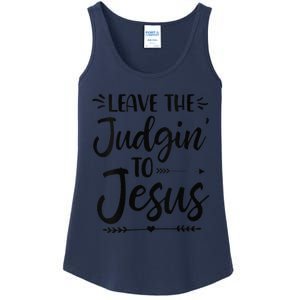 Funny Leave The Judging To Jesus Leave The Judgin To Jesus Ladies Essential Tank