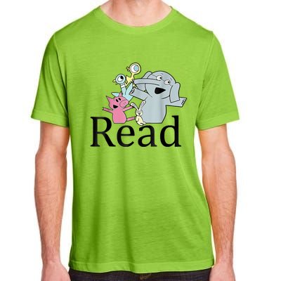 Funny Library Teacher Read Book Club Piggie Elephant Pigeons Adult ChromaSoft Performance T-Shirt