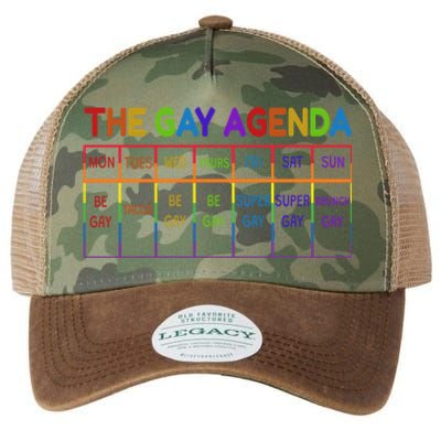 Funny Lgbtq The Gay Agendas Gift Legacy Tie Dye Trucker Hat