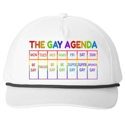 Funny Lgbtq The Gay Agendas Gift Snapback Five-Panel Rope Hat