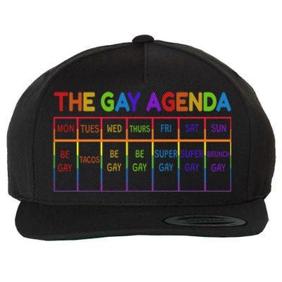 Funny Lgbtq The Gay Agendas Gift Wool Snapback Cap