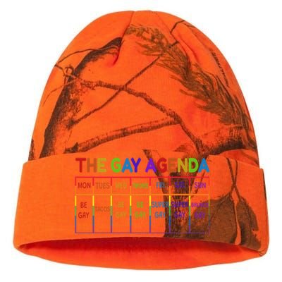 Funny Lgbtq The Gay Agendas Gift Kati Licensed 12" Camo Beanie