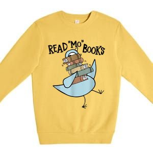 Funny Library Teacher Read Book Club Piggie Elephant Pigeons Premium Crewneck Sweatshirt