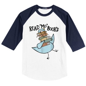 Funny Library Teacher Read Book Club Piggie Elephant Pigeons Baseball Sleeve Shirt