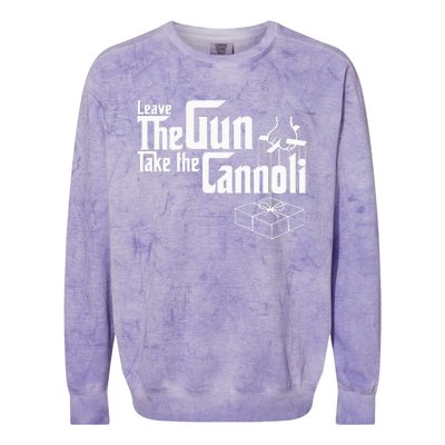 Funny Leave The Gun Take The Cannoli Colorblast Crewneck Sweatshirt