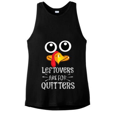 Funny Leftovers Turkey Matching Family Thanksgiving Outfit Ladies PosiCharge Tri-Blend Wicking Tank