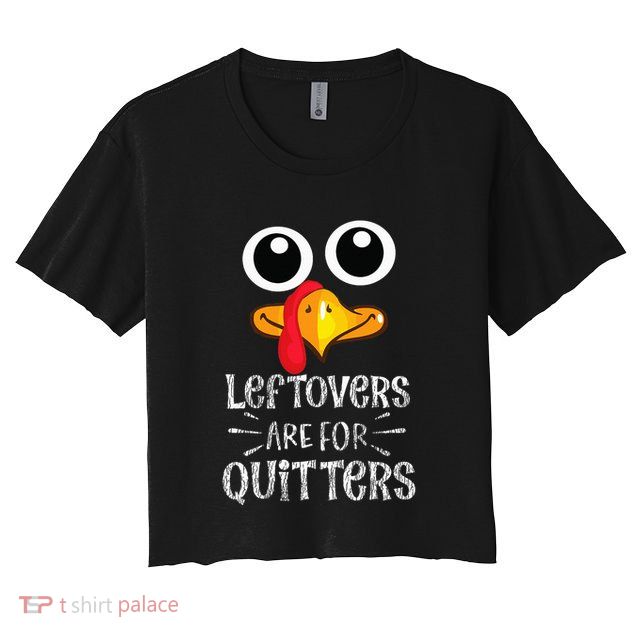Funny Leftovers Turkey Matching Family Thanksgiving Outfit Crop Top