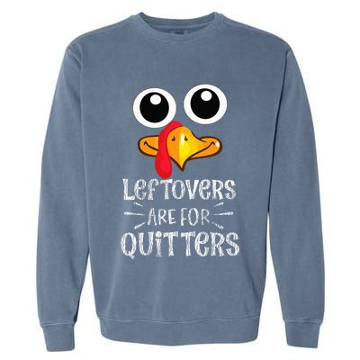 Funny Leftovers Turkey Matching Family Thanksgiving Outfit Garment-Dyed Sweatshirt