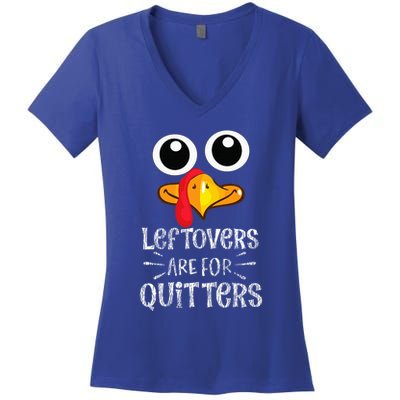 Funny Leftovers Turkey Matching Family Thanksgiving Outfit Women's V-Neck T-Shirt