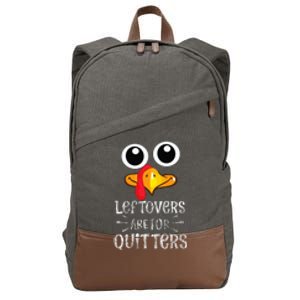 Funny Leftovers Turkey Matching Family Thanksgiving Outfit Cotton Canvas Backpack