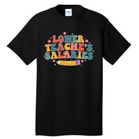 Funny Lower Teacher Salaries teachers support Tall T-Shirt