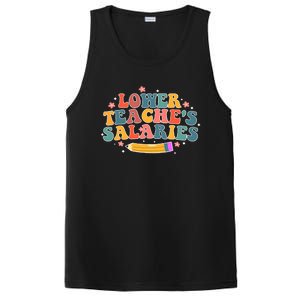 Funny Lower Teacher Salaries teachers support PosiCharge Competitor Tank