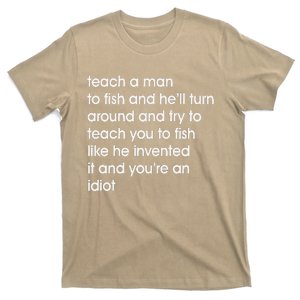 Fishing Lover Teach A Man To Fish Best Fishing Gifts T-Shirt