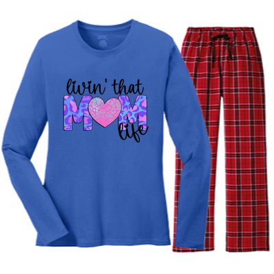 Funny Livin That Mom Life Mama Mother's Day Gift Women's Long Sleeve Flannel Pajama Set 