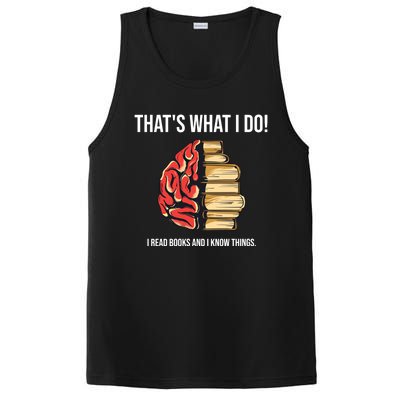 Funny Librarian Teacher Writer Reading Book Lover Gift PosiCharge Competitor Tank