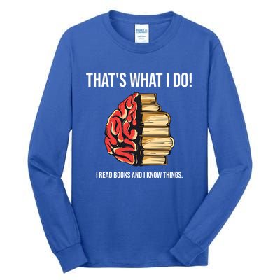 Funny Librarian Teacher Writer Reading Book Lover Gift Tall Long Sleeve T-Shirt