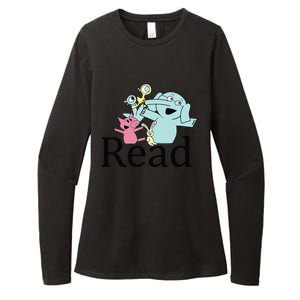 Funny Library Teacher Read Book Club Piggie Elephant Pigeons Womens CVC Long Sleeve Shirt