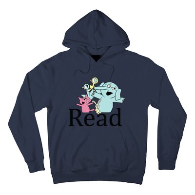 Funny Library Teacher Read Book Club Piggie Elephant Pigeons Hoodie