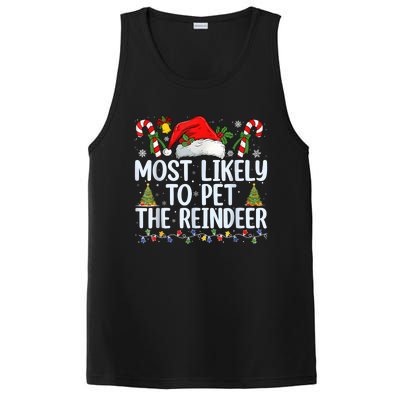 Funny Likely To Pet The Reindeer Squad Family Joke Christmas PosiCharge Competitor Tank