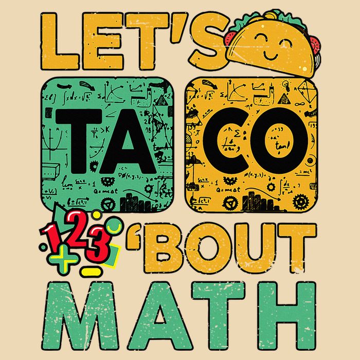Funny Lets Taco Bout Math Teacher Back School Zip Tote Bag