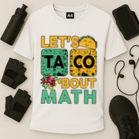 Funny Lets Taco Bout Math Teacher Back School Cooling Performance Crew T-Shirt