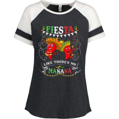 Fiesta Like ThereS No MañAna Cinco De Mayo Enza Ladies Jersey Colorblock Tee