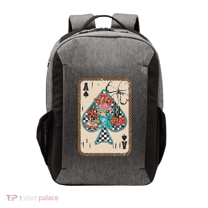 Feeling Lucky Turquoise Frame Trendy Country Retro Western Vector Backpack