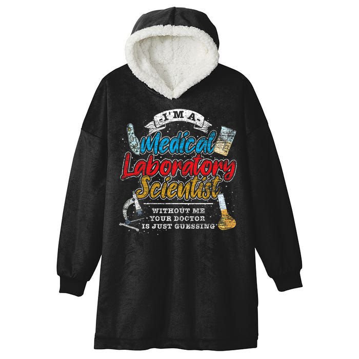 Funny Lab Technologist Medical Laboratory Scientist Hooded Wearable Blanket