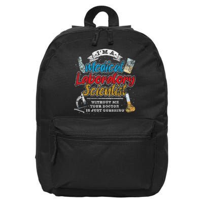 Funny Lab Technologist Medical Laboratory Scientist 16 in Basic Backpack