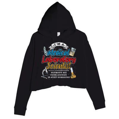 Funny Lab Technologist Medical Laboratory Scientist Crop Fleece Hoodie