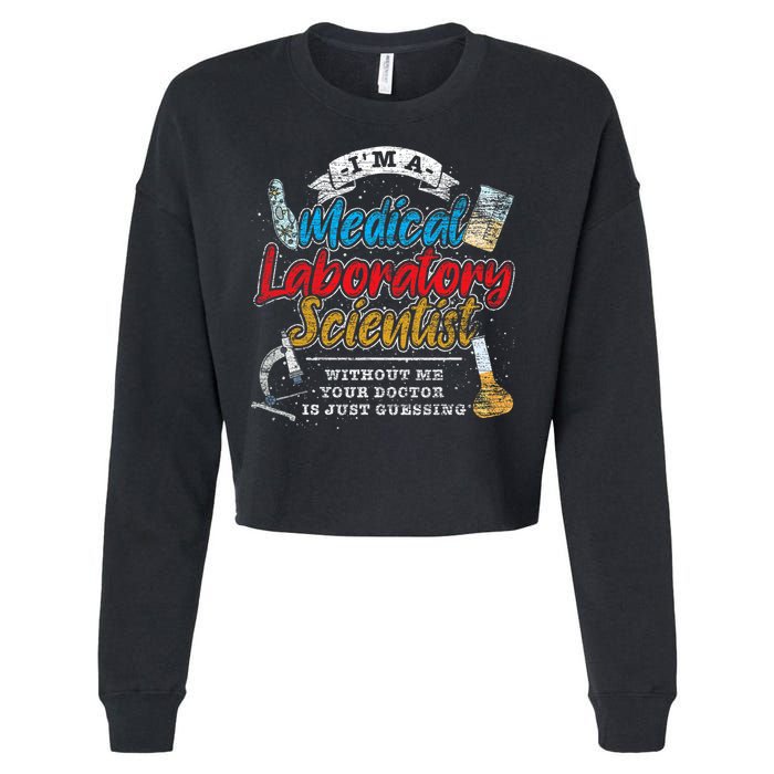 Funny Lab Technologist Medical Laboratory Scientist Cropped Pullover Crew