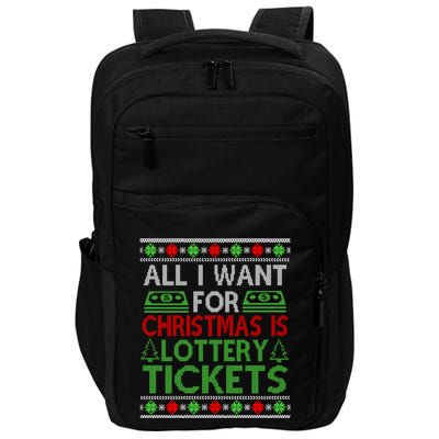 Funny Lottery Tickets Christmas Money Cash Gift Card Ugly Cool Gift Impact Tech Backpack