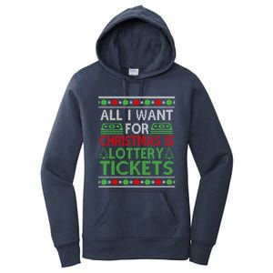 Funny Lottery Tickets Christmas Money Cash Gift Card Ugly Cool Gift Women's Pullover Hoodie