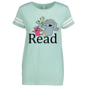 Funny Library Teacher Read Book Club Piggie Elephant Pigeons Enza Ladies Jersey Football T-Shirt