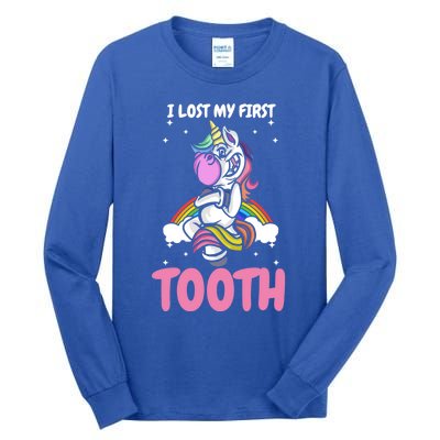 First Lost Tooth Cute Unicorn Teeth Fairy Great Gift Tall Long Sleeve T-Shirt