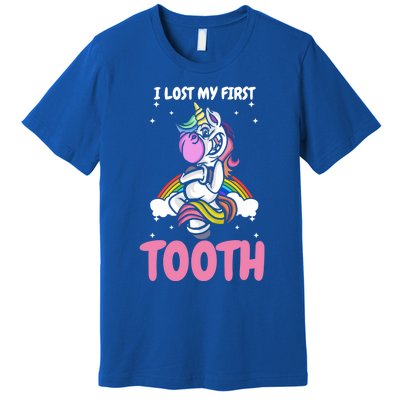 First Lost Tooth Cute Unicorn Teeth Fairy Great Gift Premium T-Shirt