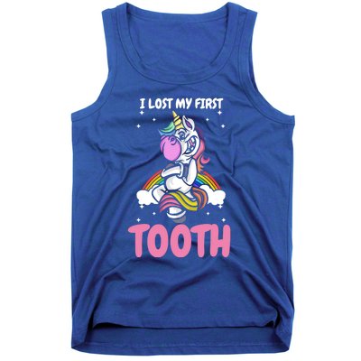 First Lost Tooth Cute Unicorn Teeth Fairy Great Gift Tank Top