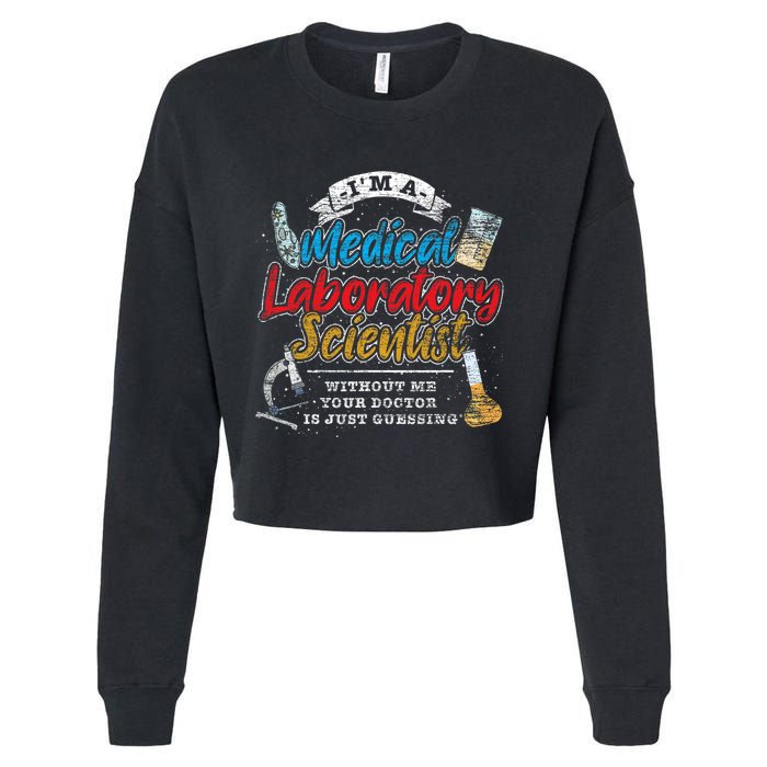 Funny Lab Technologist Medical Laboratory Scientist Cropped Pullover Crew