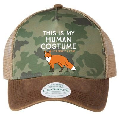 Fox Lover This Is My Hu Costume IM Really A Fox Gift Legacy Tie Dye Trucker Hat