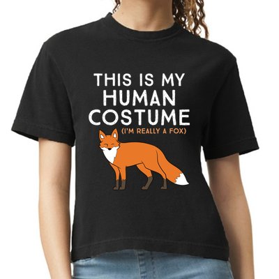 Fox Lover This Is My Hu Costume IM Really A Fox Gift Comfort Colors Boxy T-Shirt