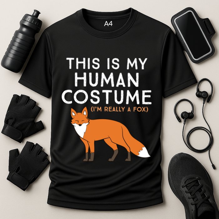 Fox Lover This Is My Hu Costume IM Really A Fox Gift Cooling Performance Crew T-Shirt