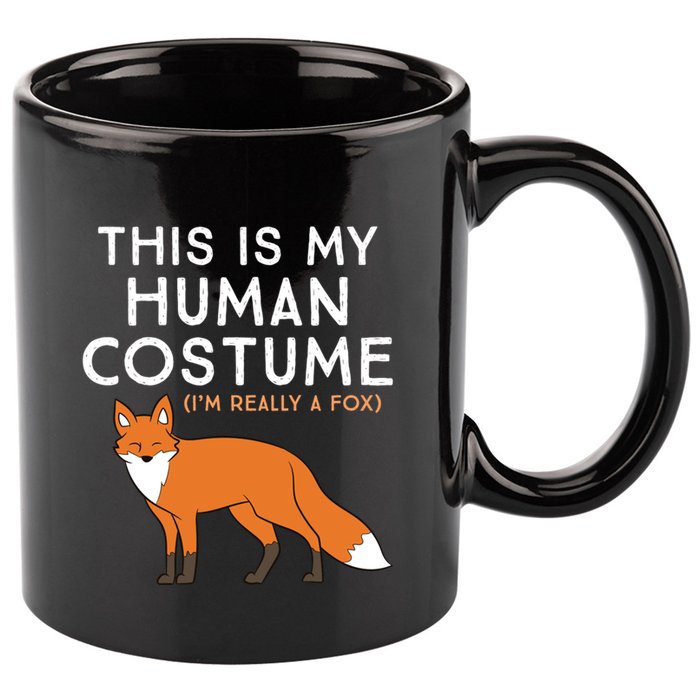Fox Lover This Is My Hu Costume IM Really A Fox Gift 11oz C Handle Ceramic Mug