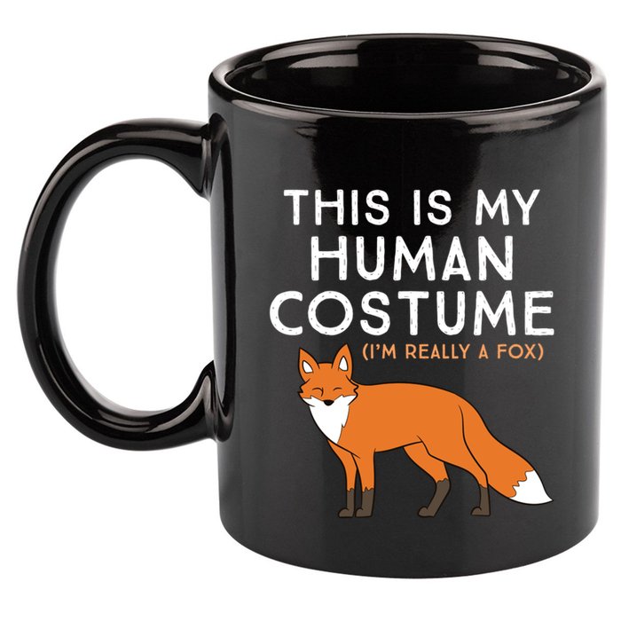 Fox Lover This Is My Hu Costume IM Really A Fox Gift 11oz C Handle Ceramic Mug