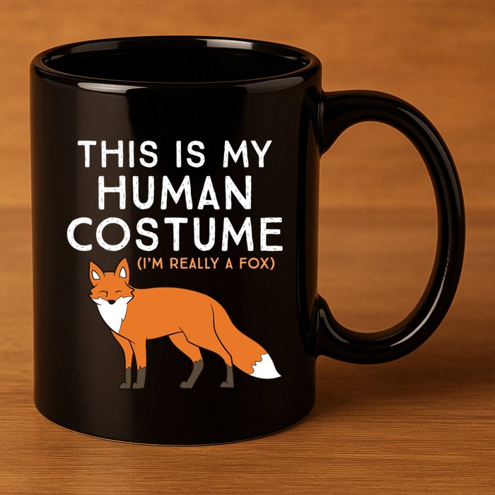Fox Lover This Is My Hu Costume IM Really A Fox Gift 11oz C Handle Ceramic Mug