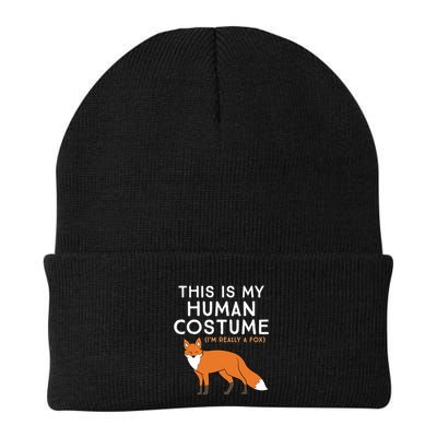 Fox Lover This Is My Hu Costume IM Really A Fox Gift Beanie