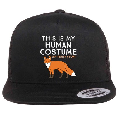 Fox Lover This Is My Hu Costume IM Really A Fox Gift Flatbill Hat