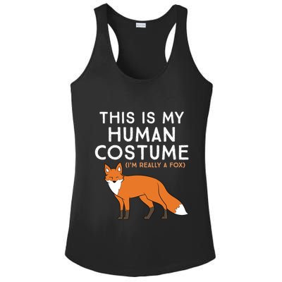 Fox Lover This Is My Hu Costume IM Really A Fox Gift Ladies PosiCharge Competitor Racerback Tank