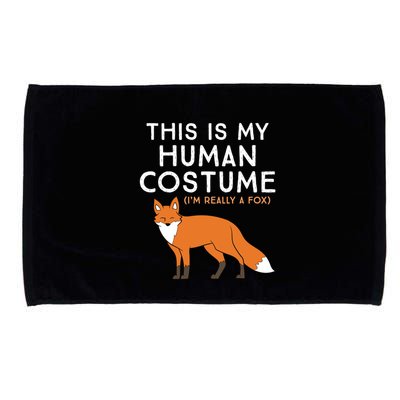 Fox Lover This Is My Hu Costume IM Really A Fox Gift Microfiber Hand Towel