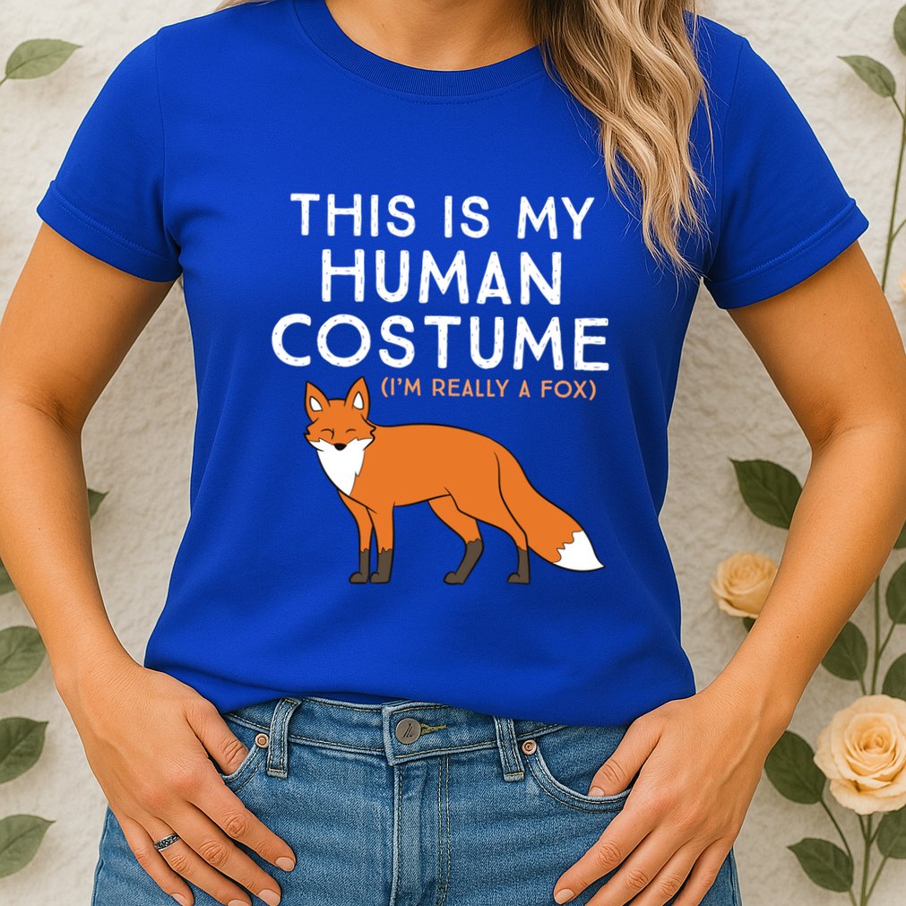 Fox Lover This Is My Hu Costume IM Really A Fox Gift Womens T-Shirt